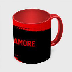 Кружка 3D Paramore - red gradient по-горизонтали, цвет: 3D-белый + красный