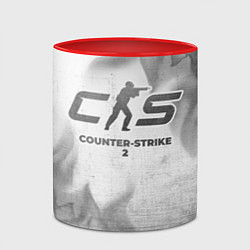 Кружка 3D Counter-Strike 2 - white gradient, цвет: 3D-белый + красный — фото 2