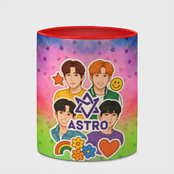 Кружка 3D Astro коллаж из стикеров, цвет: 3D-белый + красный — фото 2