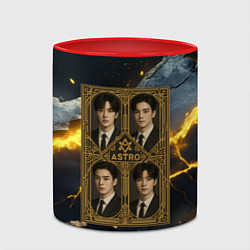 Кружка 3D Astro в золотой рамке, цвет: 3D-белый + красный — фото 2