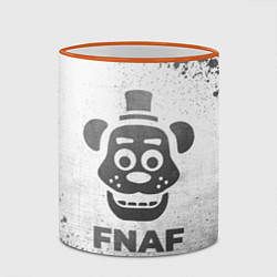 Кружка 3D FNAF - white gradient, цвет: 3D-оранжевый кант — фото 2