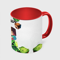 Кружка 3D World of minecraft, цвет: 3D-белый + красный