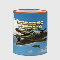 Кружка 3D Bombardino Crocodillo мем, цвет: 3D-оранжевый кант — фото 2