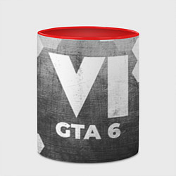 Кружка 3D GTA 6 - grey gradient, цвет: 3D-белый + красный — фото 2
