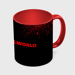 Кружка 3D Palworld - red gradient по-горизонтали, цвет: 3D-белый + красный