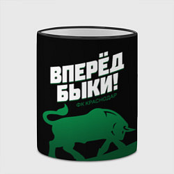 Кружка 3D Вперед быки - ФК Краснодар, цвет: 3D-черный кант — фото 2