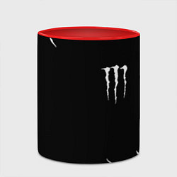 Кружка 3D Monster energy fire white, цвет: 3D-белый + красный — фото 2