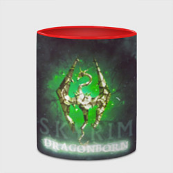 Кружка 3D Skyrim gold logo Dragonborn, цвет: 3D-белый + красный — фото 2