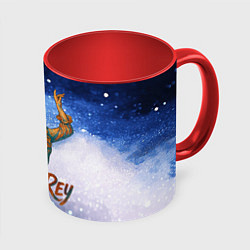 Кружка 3D Lana Del Rey танцует, цвет: 3D-белый + красный