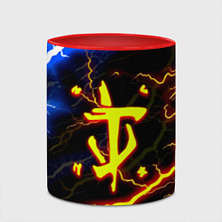 Кружка 3D Doom молнии шторм, цвет: 3D-белый + красный — фото 2