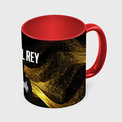 Кружка 3D Lana Del Rey в черном платье, цвет: 3D-белый + красный
