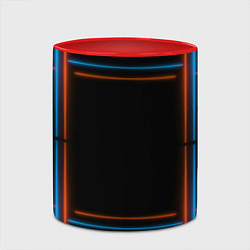 Кружка 3D Neon black red blue, цвет: 3D-белый + красный — фото 2