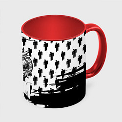 Кружка 3D Doom паттерн пипл краски, цвет: 3D-белый + красный