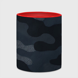 Кружка 3D Текстурный камуфляж на ткани, цвет: 3D-белый + красный — фото 2