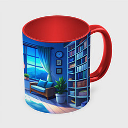 Кружка 3D Сиратори Айра хочет спать, цвет: 3D-белый + красный