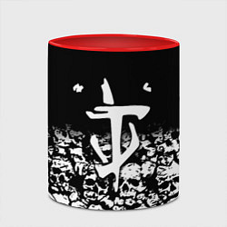 Кружка 3D Doom черепа, цвет: 3D-белый + красный — фото 2