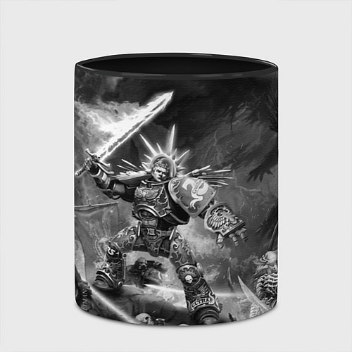 Кружка цветная Робаут Жиллиман - Ультрамарины Warhammer / 3D-Белый + черный – фото 2