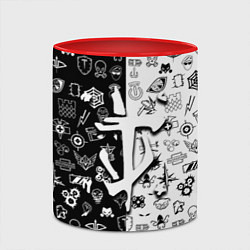 Кружка 3D Doom ачивки паттерн, цвет: 3D-белый + красный — фото 2