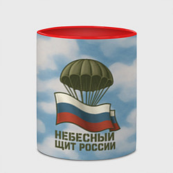 Кружка 3D Небесный щит России ВДВ, цвет: 3D-белый + красный — фото 2