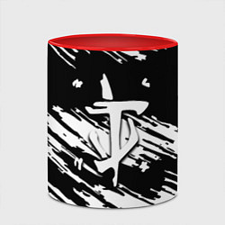 Кружка 3D Doom краски полосы, цвет: 3D-белый + красный — фото 2