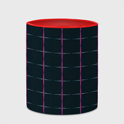 Кружка 3D Color black stripes, цвет: 3D-белый + красный — фото 2