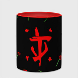 Кружка 3D Doom rose pattern, цвет: 3D-белый + красный — фото 2