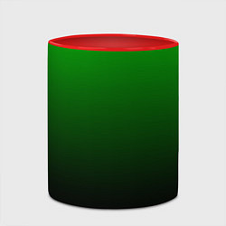 Кружка 3D Green gradient, цвет: 3D-белый + красный — фото 2
