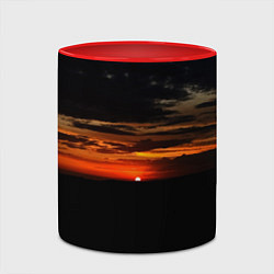 Кружка 3D Закат на плато, цвет: 3D-белый + красный — фото 2