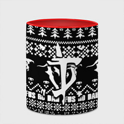 Кружка 3D Doom x elders scrolls pattern, цвет: 3D-белый + красный — фото 2