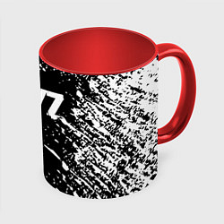 Кружка 3D Dayz брызги красок, цвет: 3D-белый + красный