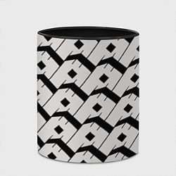 Кружка 3D Три буквы: чёрные, цвет: 3D-белый + черный — фото 2