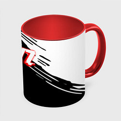 Кружка 3D Dayz краски штрихи, цвет: 3D-белый + красный