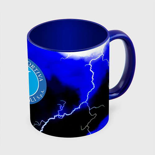 Кружка цветная Наполи шторм / 3D-Белый + синий – фото 1