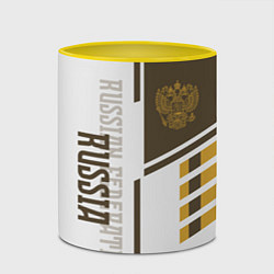 Кружка 3D Герб России, цвет: 3D-белый + желтый — фото 2