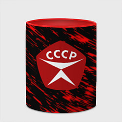 Кружка 3D СССР штрихи красных красок, цвет: 3D-белый + красный — фото 2