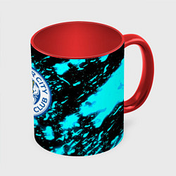 Кружка 3D Лестер сити голубые краски, цвет: 3D-белый + красный