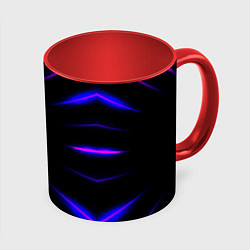 Кружка 3D Color black neon neon, цвет: 3D-белый + красный