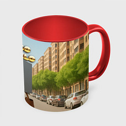 Кружка 3D Frigo Camelo мем, цвет: 3D-белый + красный