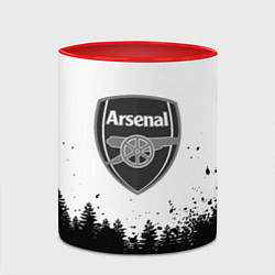 Кружка 3D Arsenal черный лес, цвет: 3D-белый + красный — фото 2