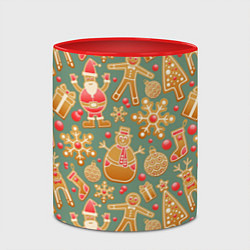 Кружка 3D Имбирные пряники, цвет: 3D-белый + красный — фото 2