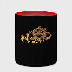 Кружка 3D Хэллоуин - Тыква в паутине, цвет: 3D-белый + красный — фото 2