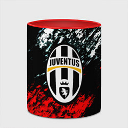 Кружка 3D Juventus краски штрихи текстура, цвет: 3D-белый + красный — фото 2
