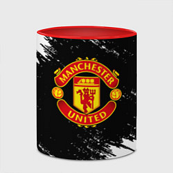 Кружка 3D Манчестер Юнайтед белые краски, цвет: 3D-белый + красный — фото 2