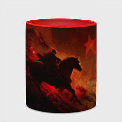 Кружка 3D Всадник и красная звезда, цвет: 3D-белый + красный — фото 2