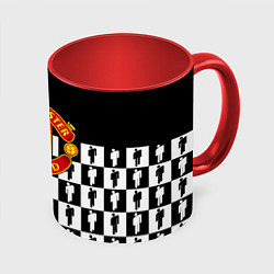 Кружка 3D Манчестер Юнайтед люди паттерн, цвет: 3D-белый + красный