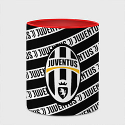Кружка 3D Ювентус полосы линии спорт, цвет: 3D-белый + красный — фото 2