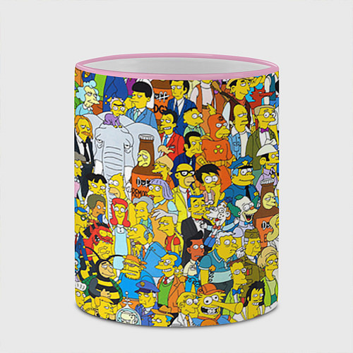 Кружка цветная Simpsons Stories / 3D-Розовый кант – фото 2