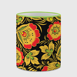 Кружка 3D Хохлома, цвет: 3D-светло-зеленый кант — фото 2