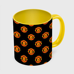 Кружка 3D Manchester United Pattern, цвет: 3D-белый + желтый