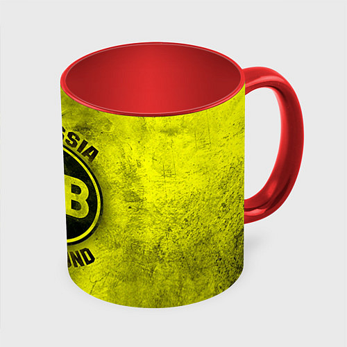 Кружка цветная Borussia Dortmund / 3D-Белый + красный – фото 1